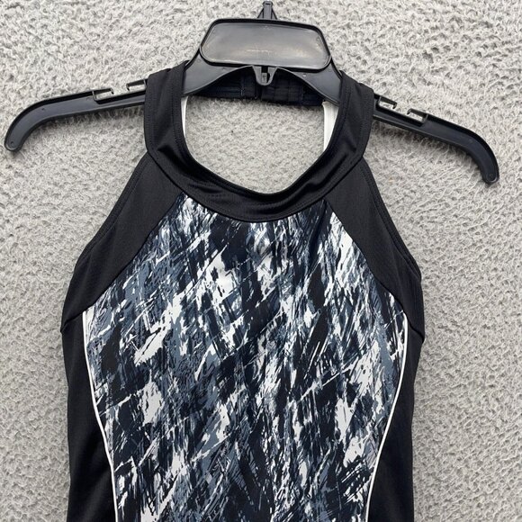 TYR Swimwear Womens 8 Black White‎ Halter Full Coverage One Piece Comp New - Picture 3 of 11